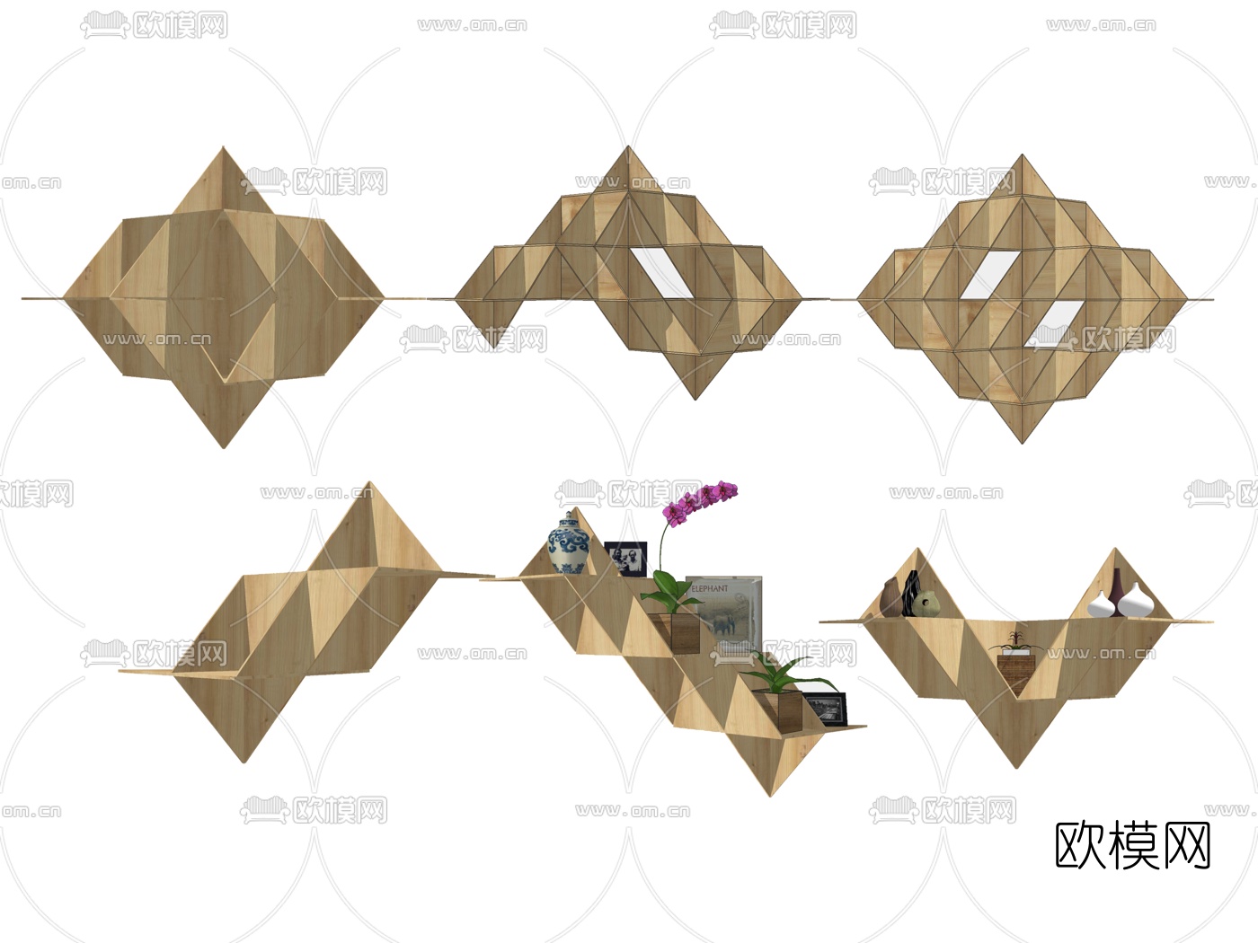 现代壁柜su模型下载