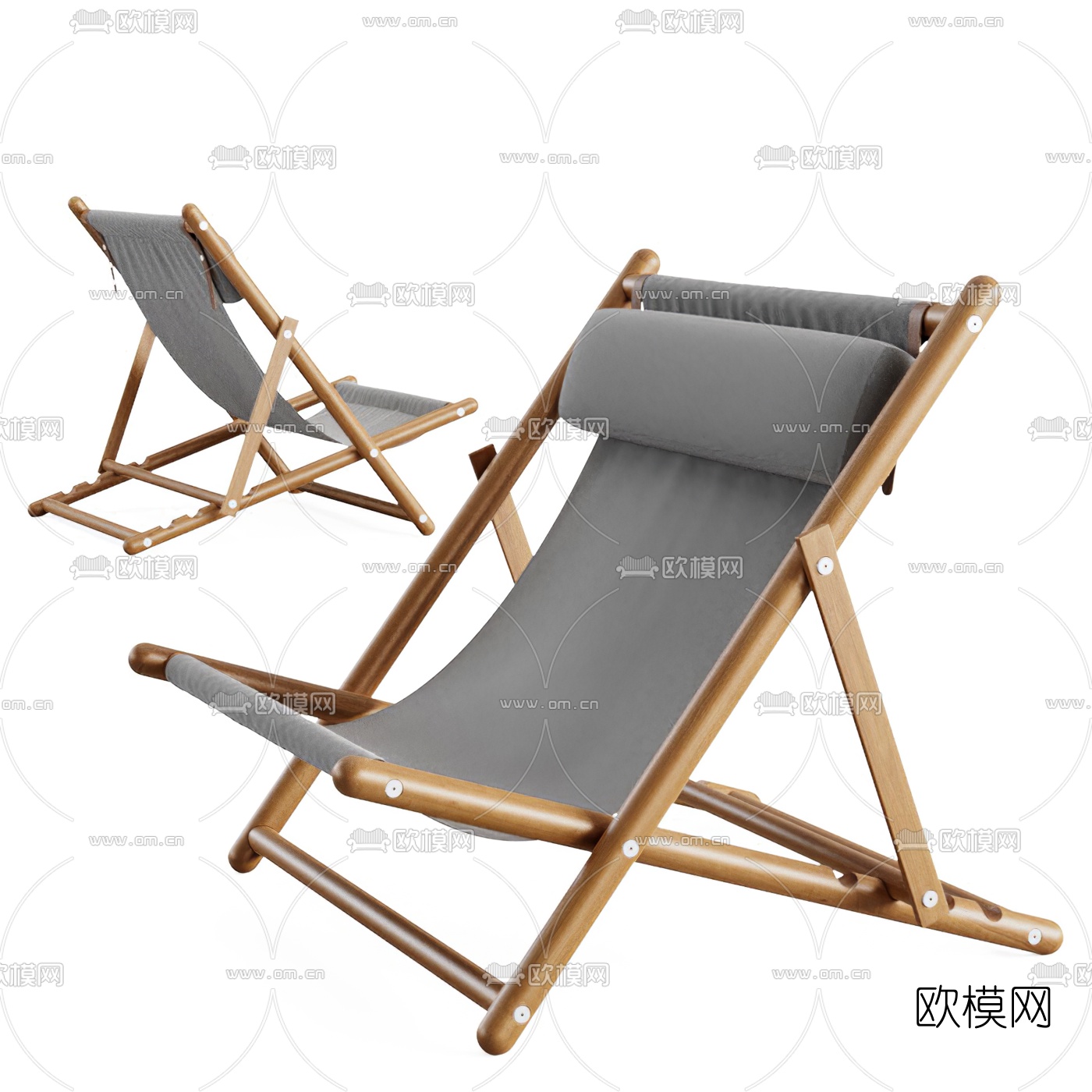 现代户外折叠休闲椅3d模型