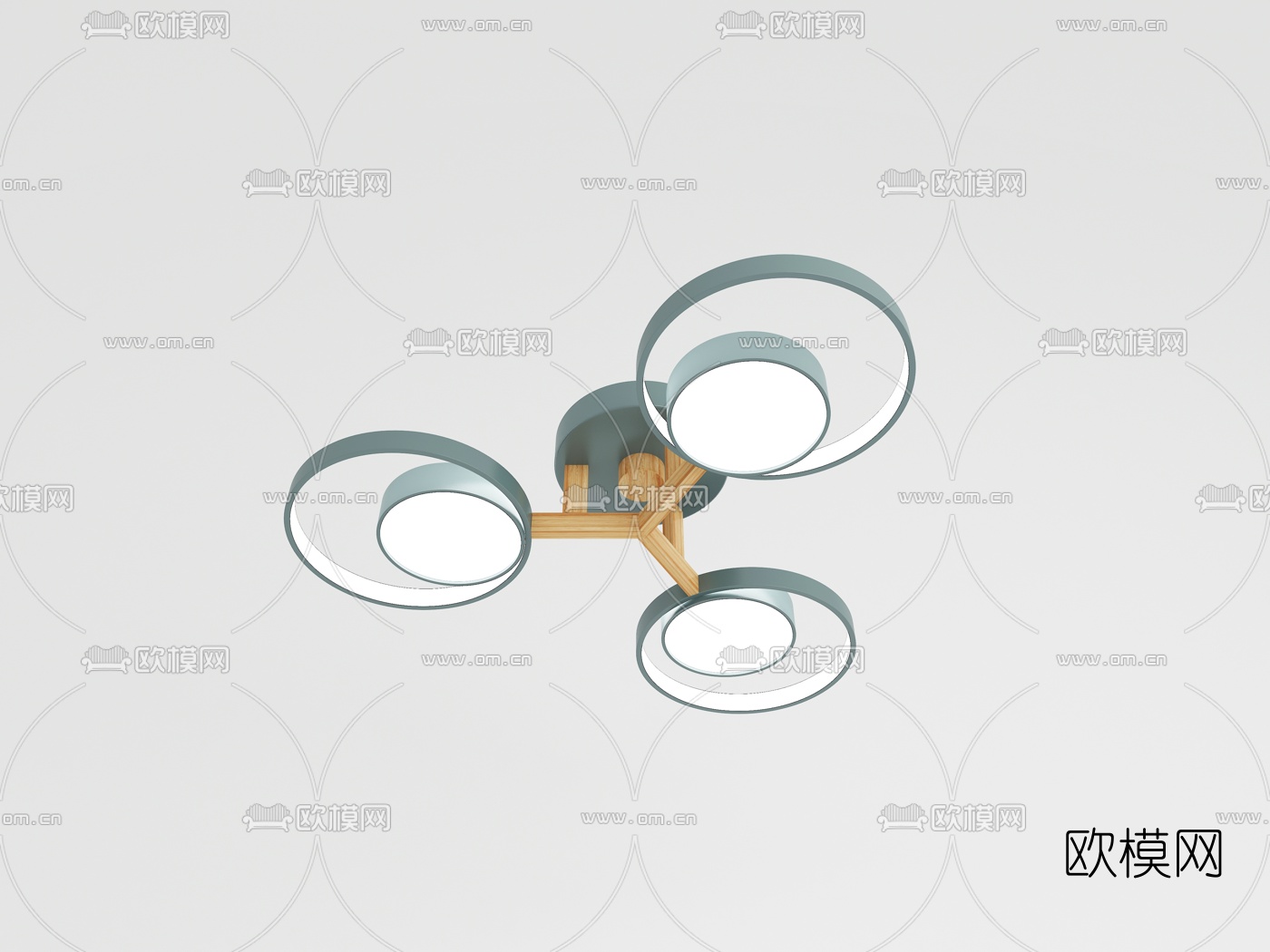 北欧多头吸顶灯3d模型下载（渲染图10）