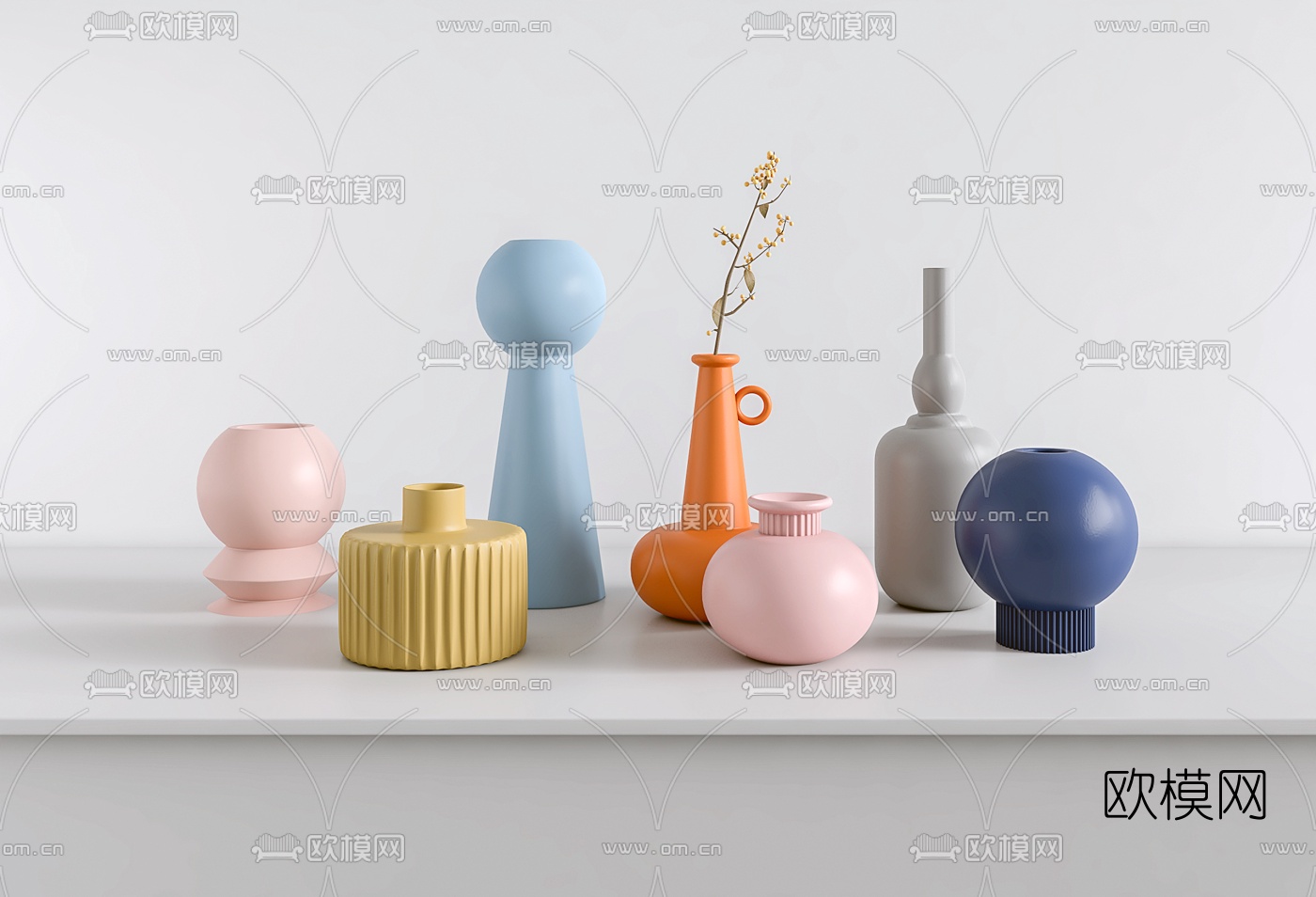 北欧花瓶器皿3d模型
