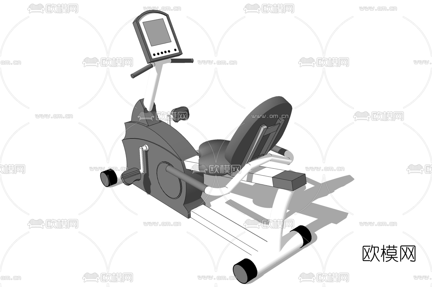 现代动感单车免费su模型下载