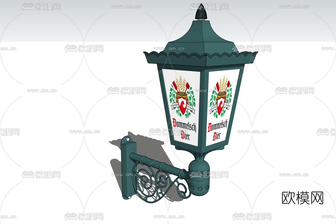 欧式金属壁灯免费su模型下载