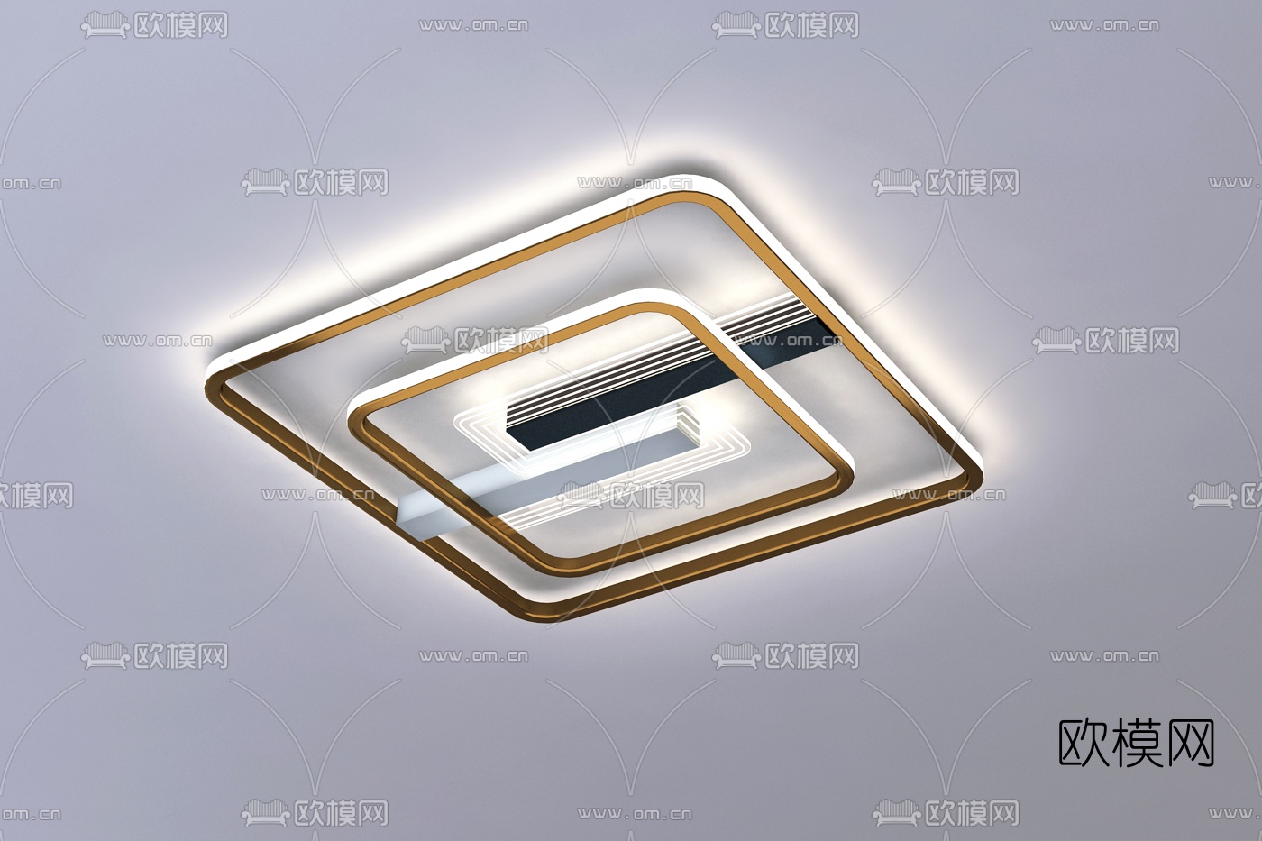 现代金属吸顶灯3d模型