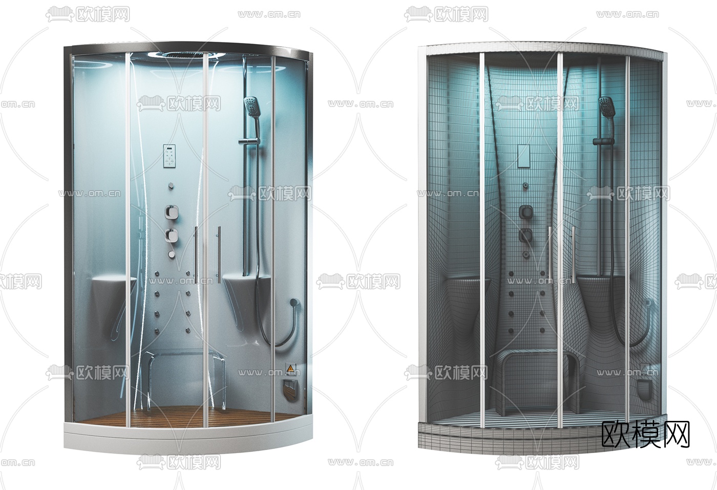 现代淋浴房3d模型下载