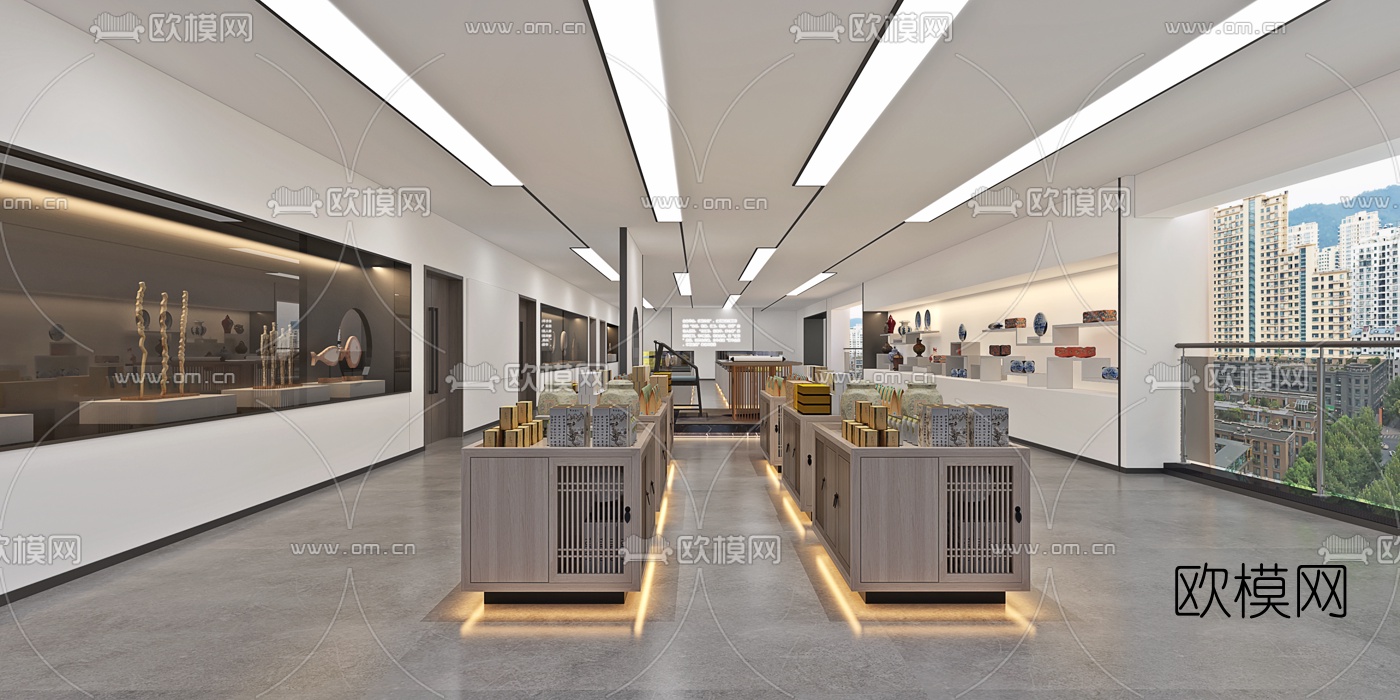 现代企业发展展厅免费3d模型下载_ID10027594_3dmax免费模型-欧模网