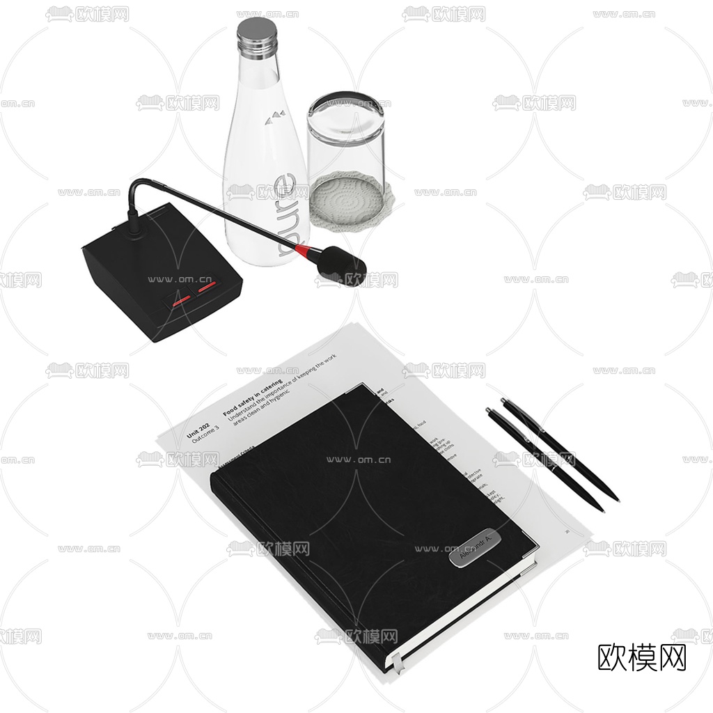 现代笔记本电脑麦克风3d模型下载（渲染图3）