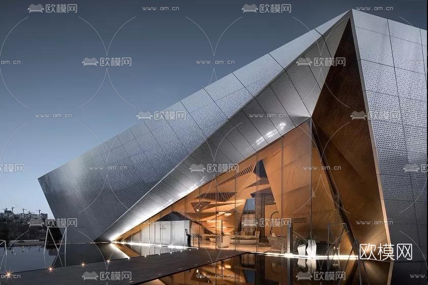 现代广场景观su模型下载（渲染图3）