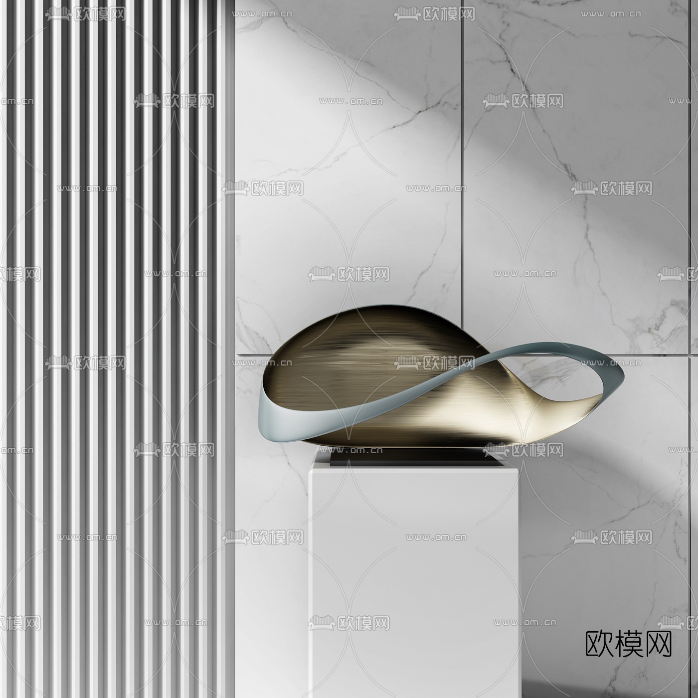 现代抽象雕塑3d模型
