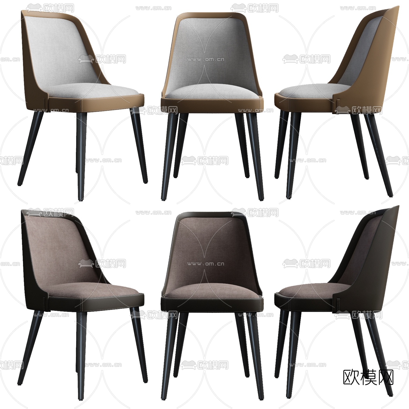 现代布艺单椅3d模型下载