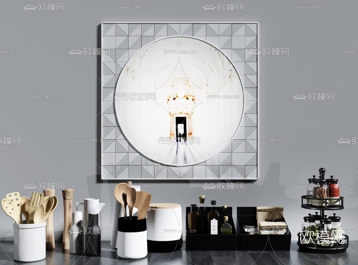 北欧调料勺铲厨房用品3d模型下载