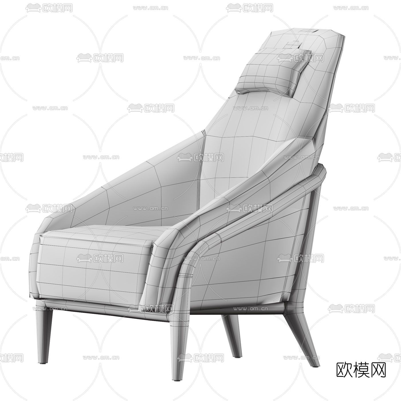 现代布艺休闲沙发3d模型下载（渲染图5）