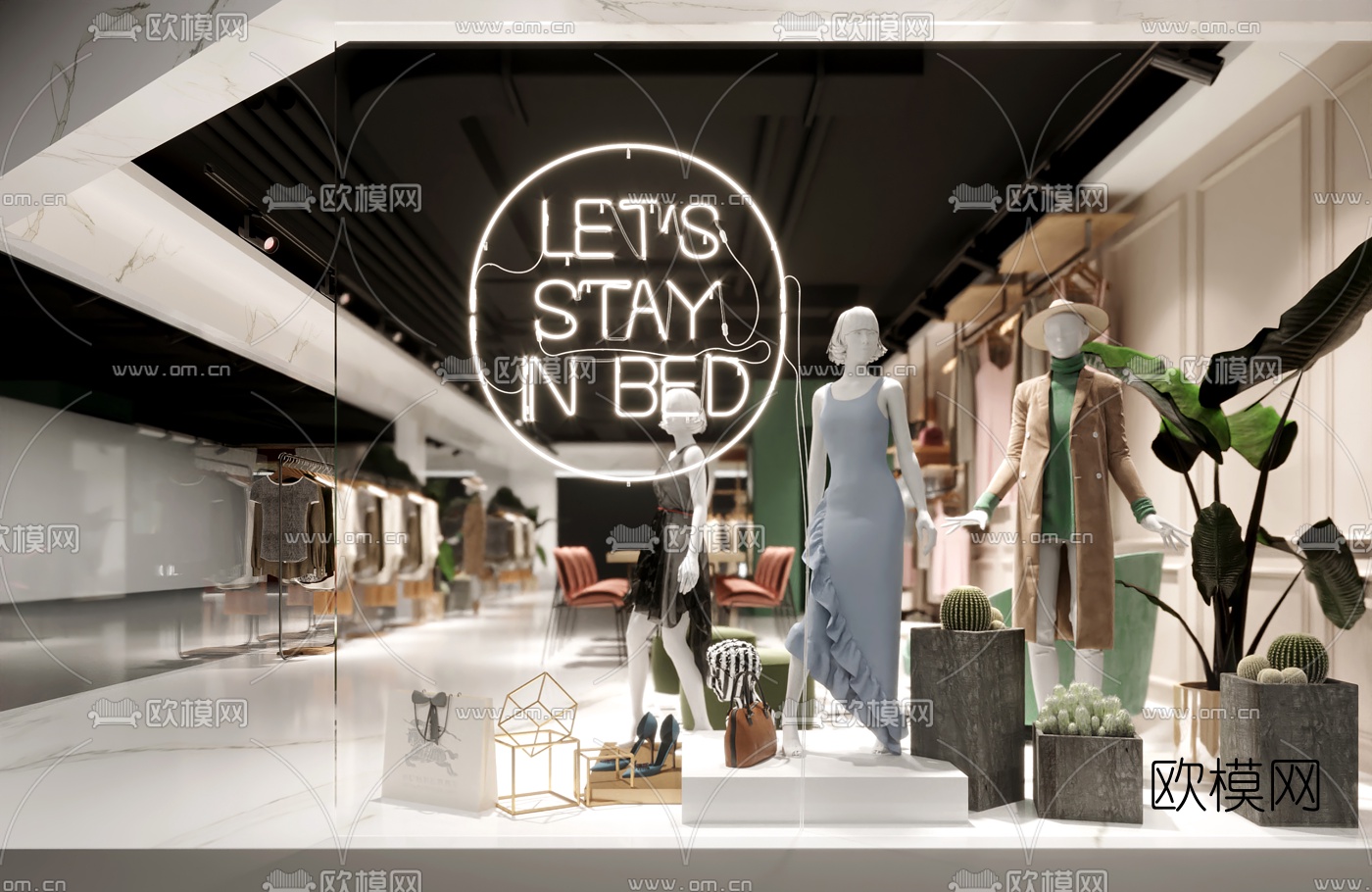 现代服装店3d模型