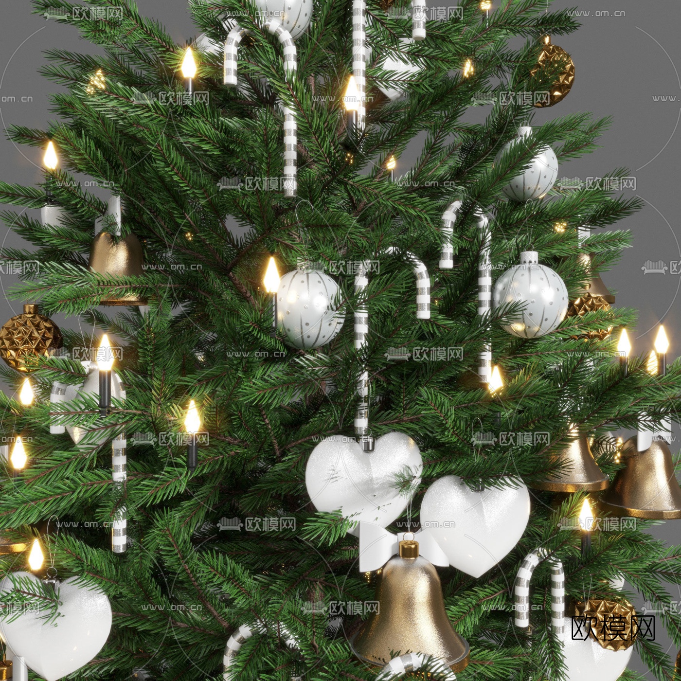 现代圣诞树礼盒摆件3d模型下载（渲染图2）