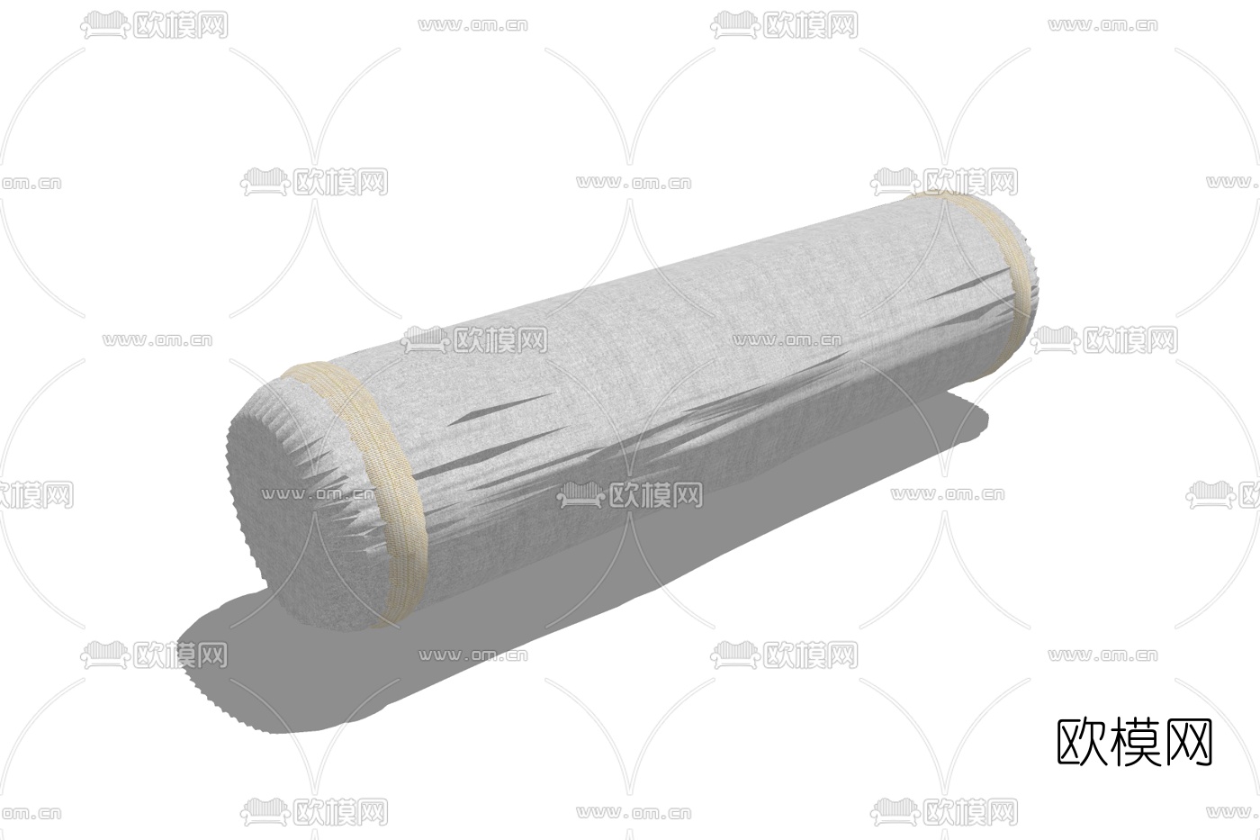 新中式圆柱护颈枕头免费su模型下载