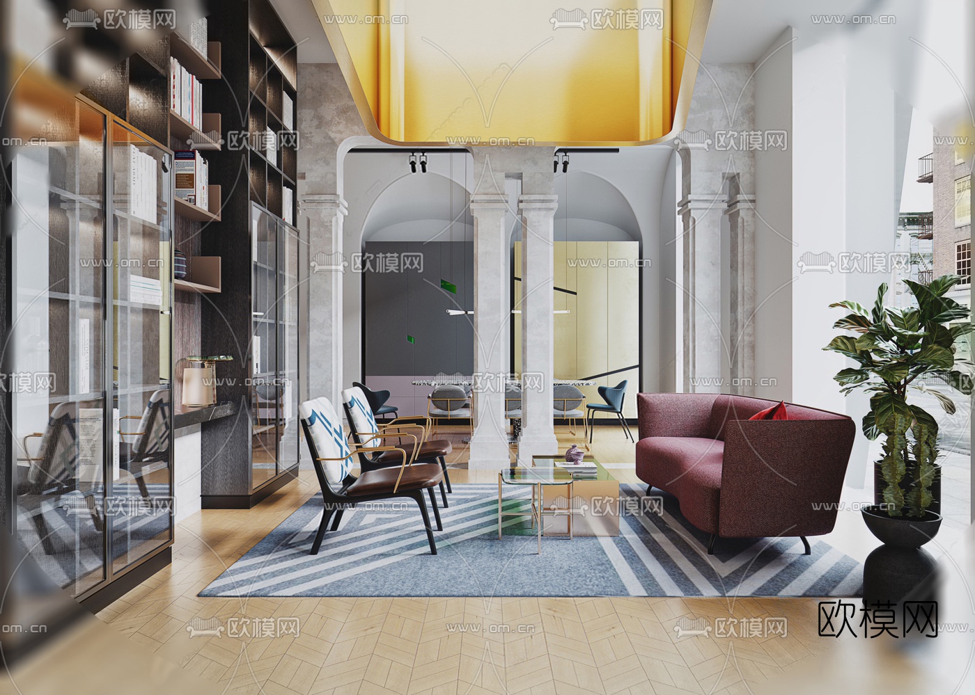 北欧品牌家具专卖店展厅3d模型下载（渲染图2）