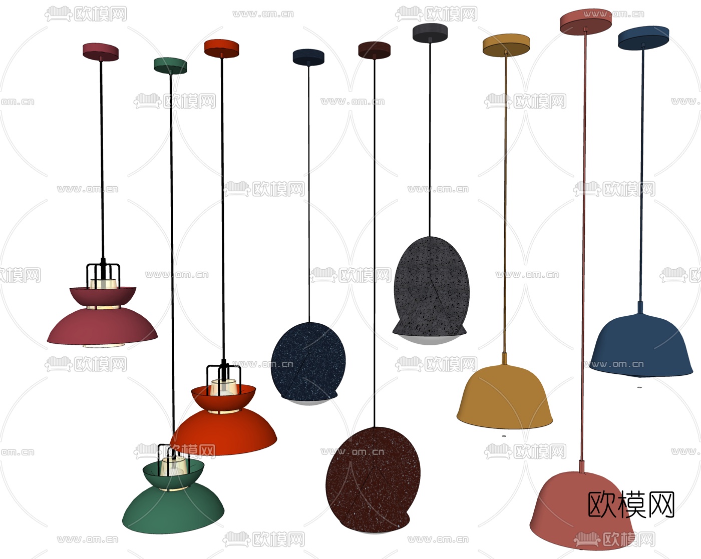 北欧时尚吊灯su模型下载（渲染图3）