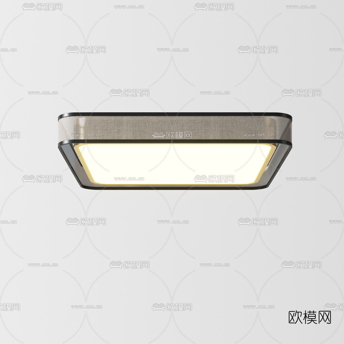新中式吸顶灯3d模型