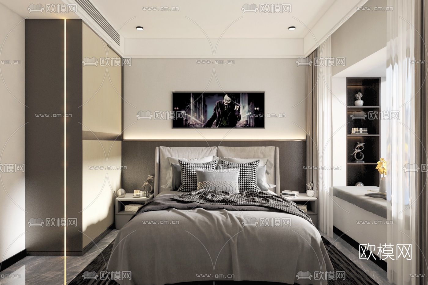 现代卧室免费3d模型