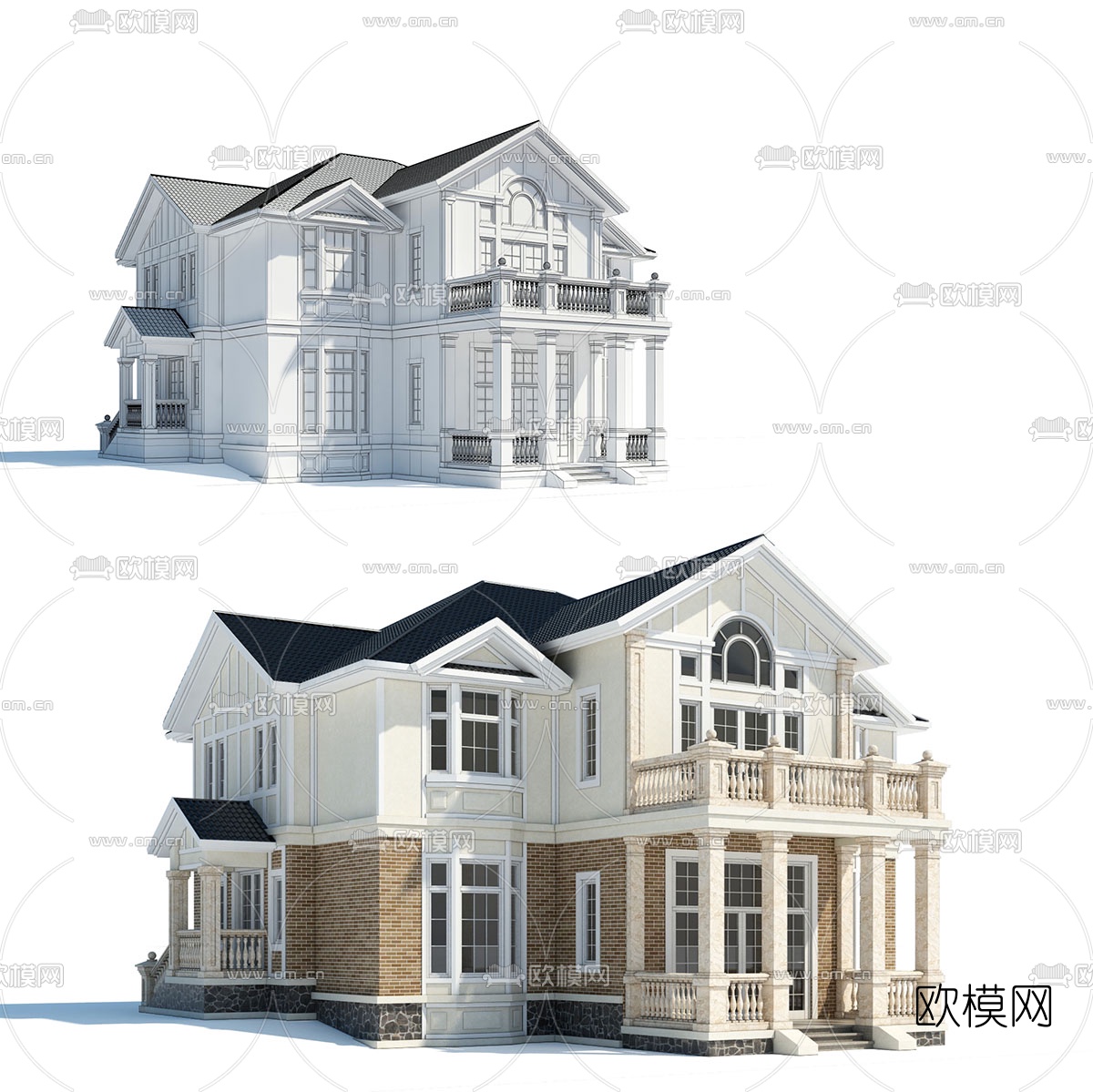 欧式别墅住宅3d模型