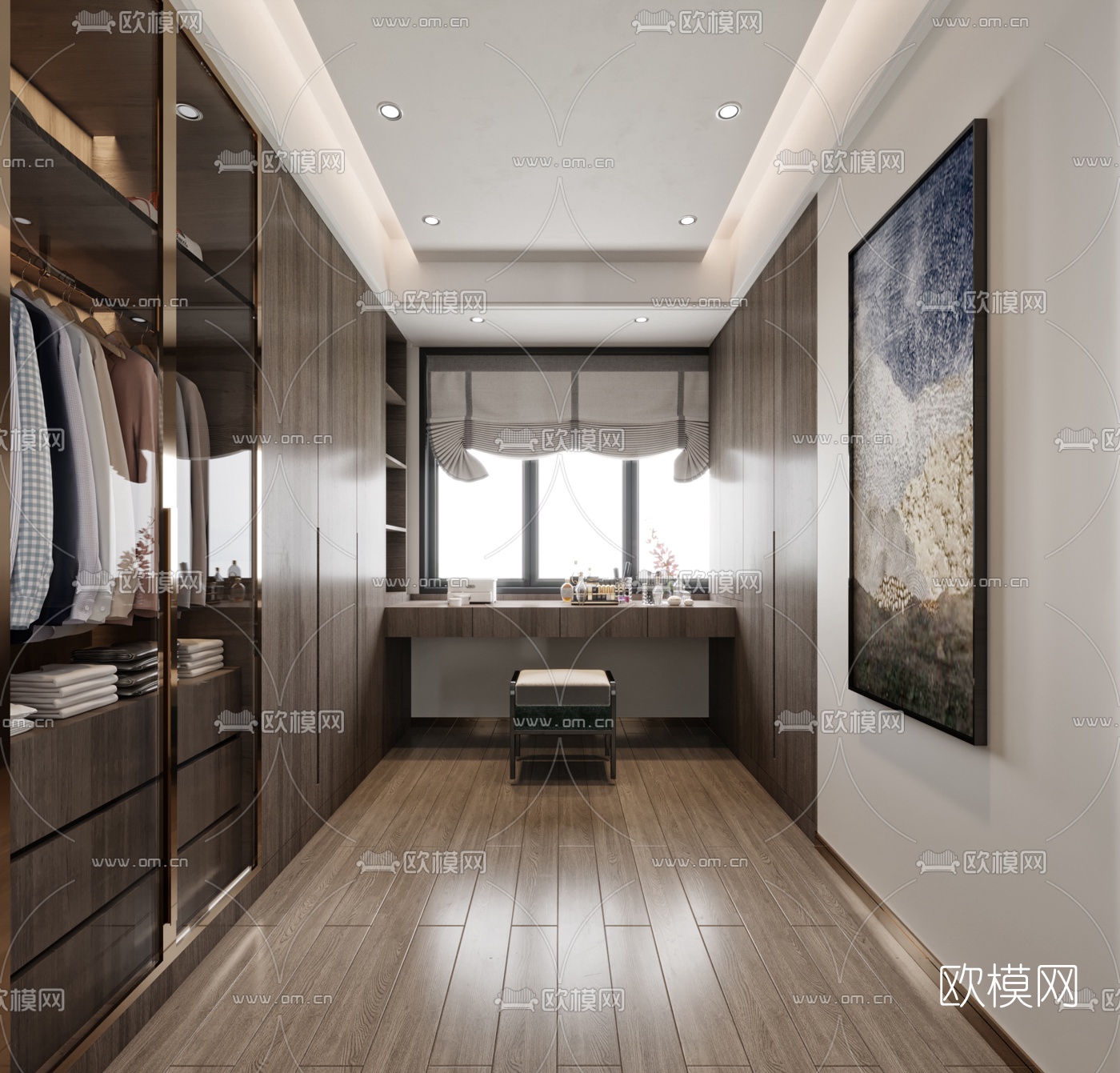 现代衣帽间3d模型