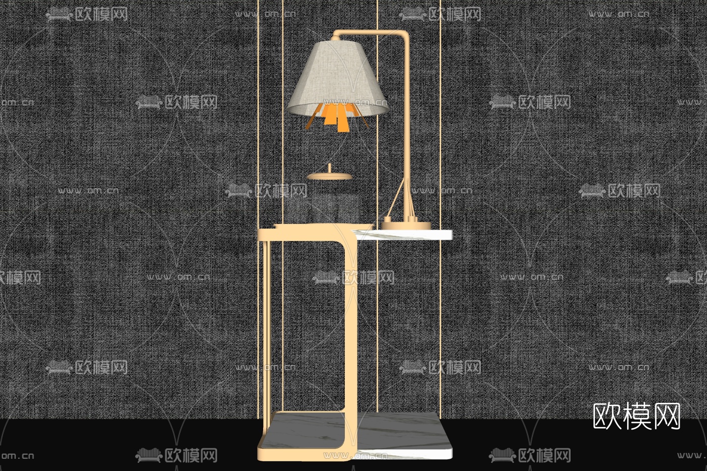 现代轻奢边几su模型