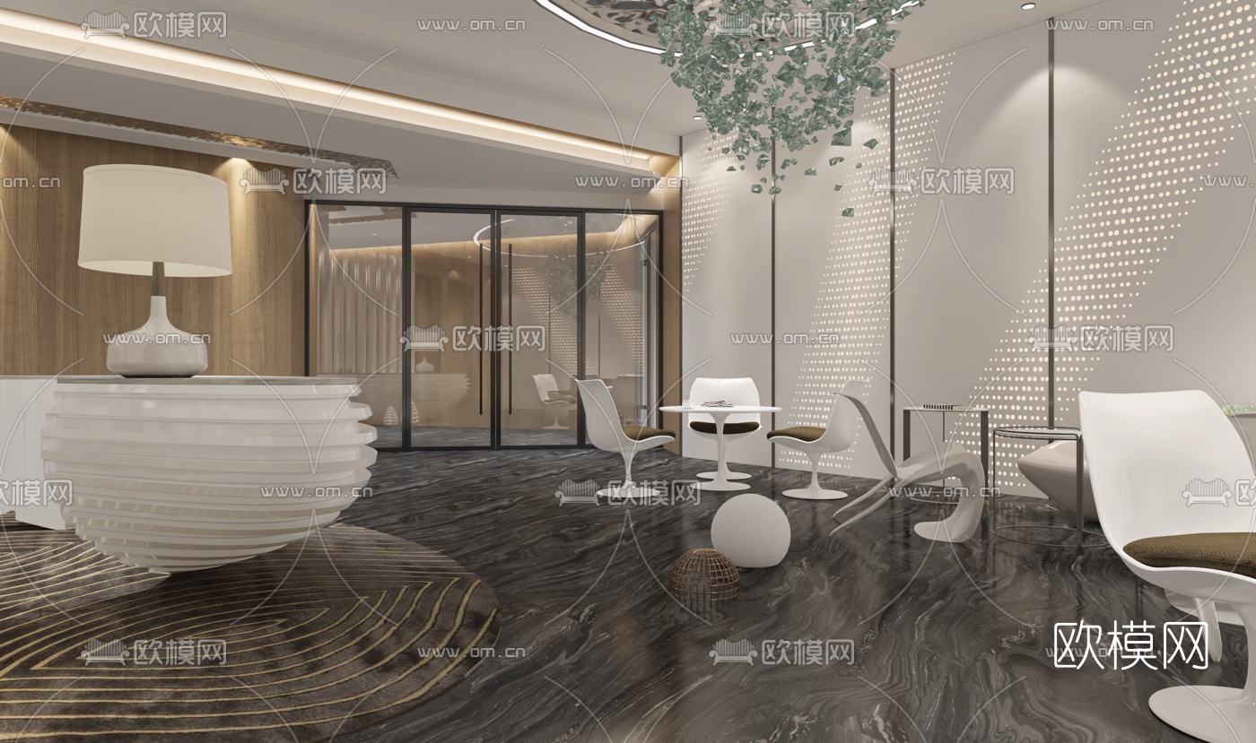 现代酒店大厅免费3d模型