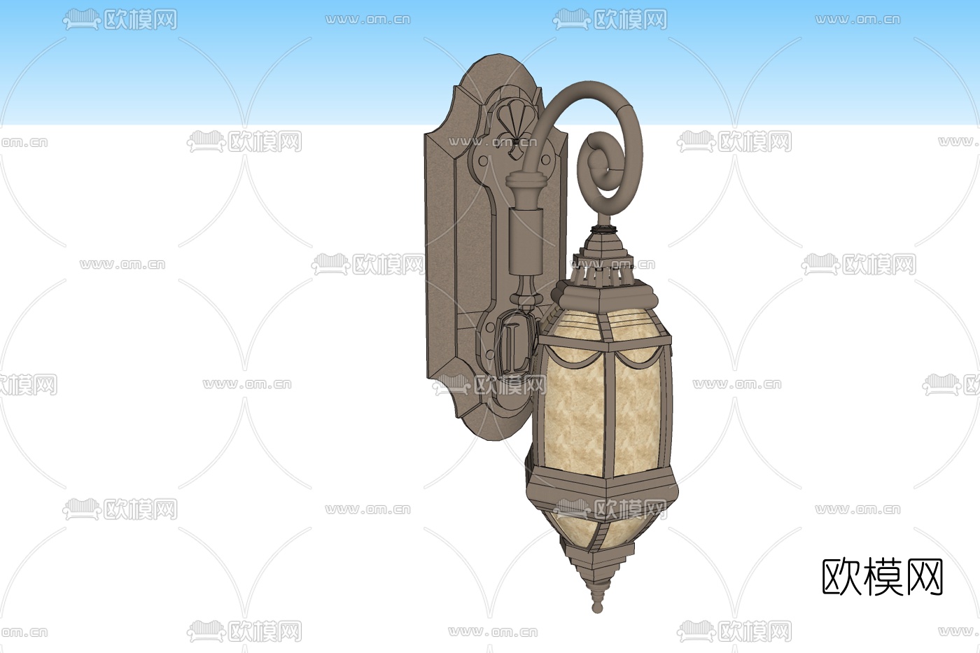 欧式金属壁灯免费su模型下载