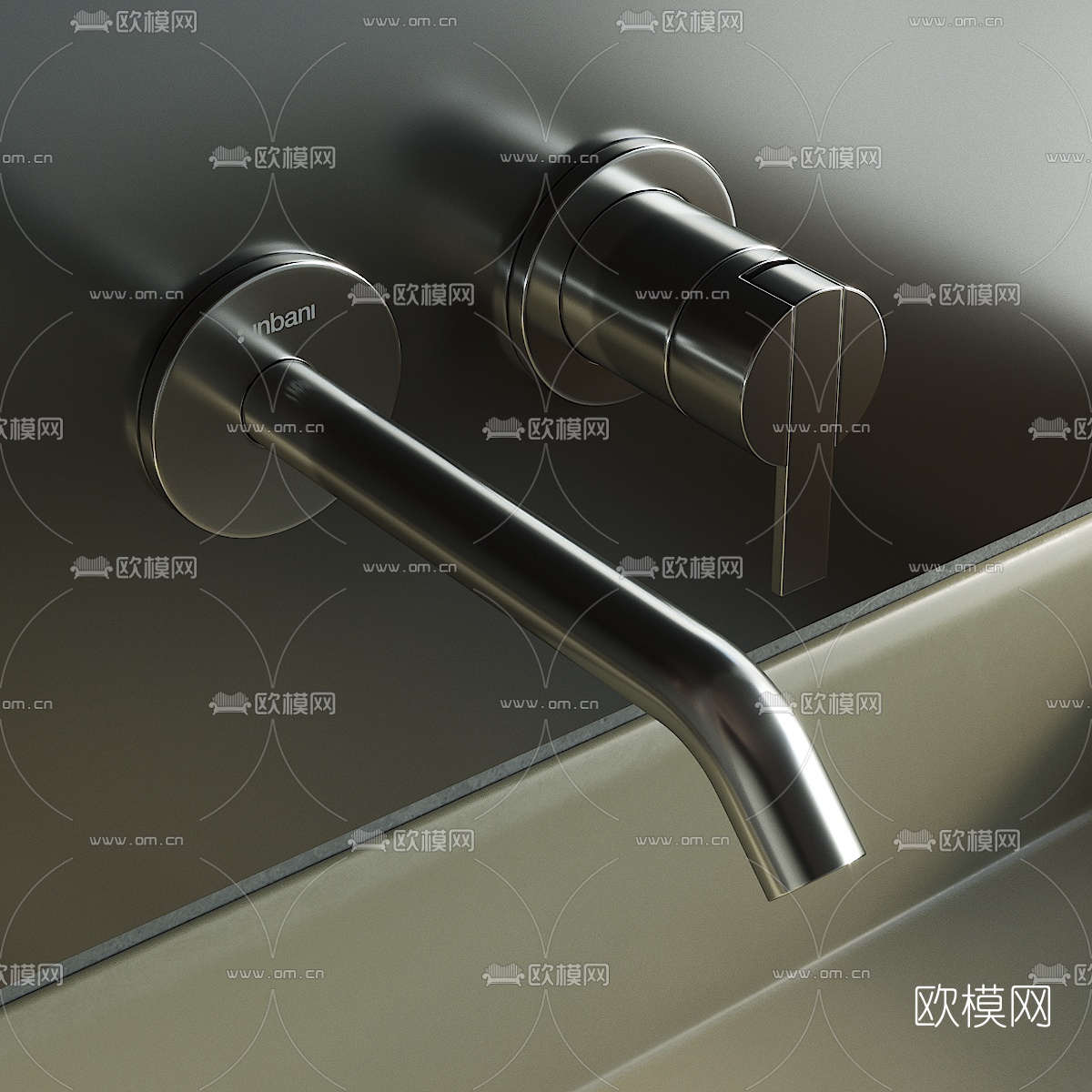 现代台盆洗手台3d模型下载（渲染图4）