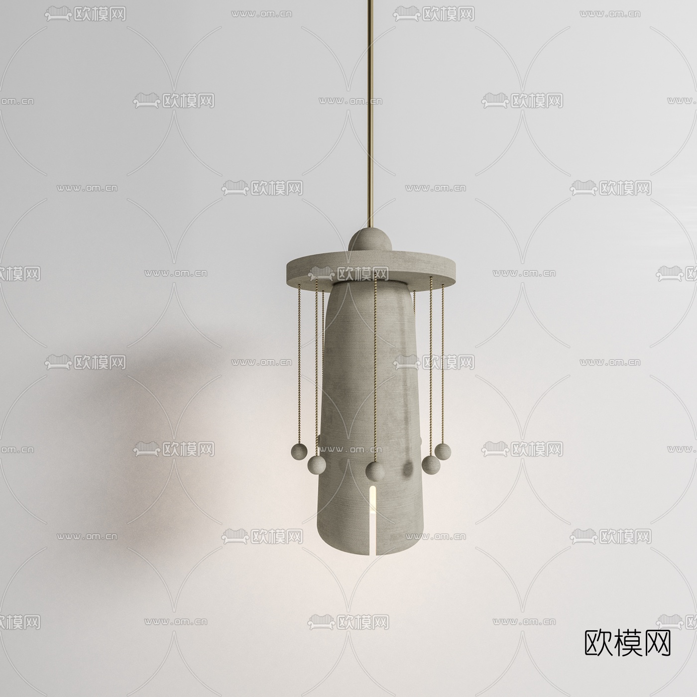 现代轻奢小吊灯3d模型