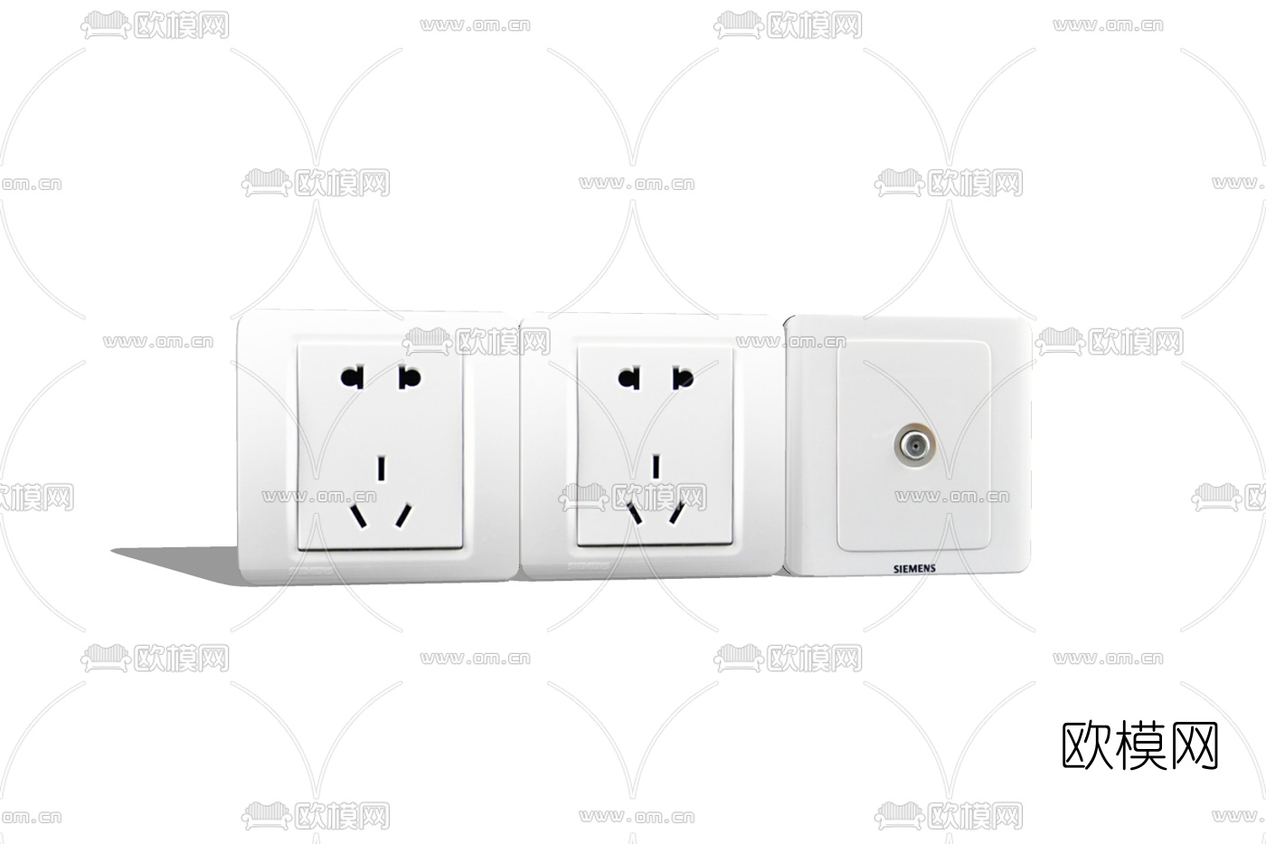 现代开关插座免费su模型下载