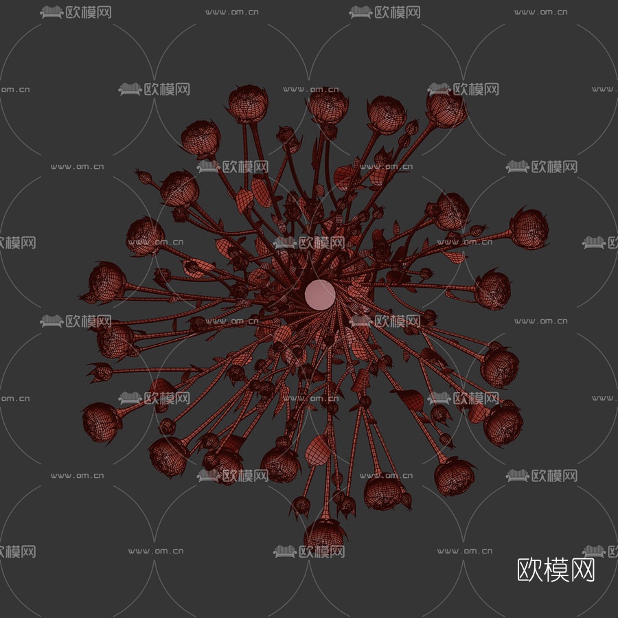 现代插花花瓶花卉3d模型
