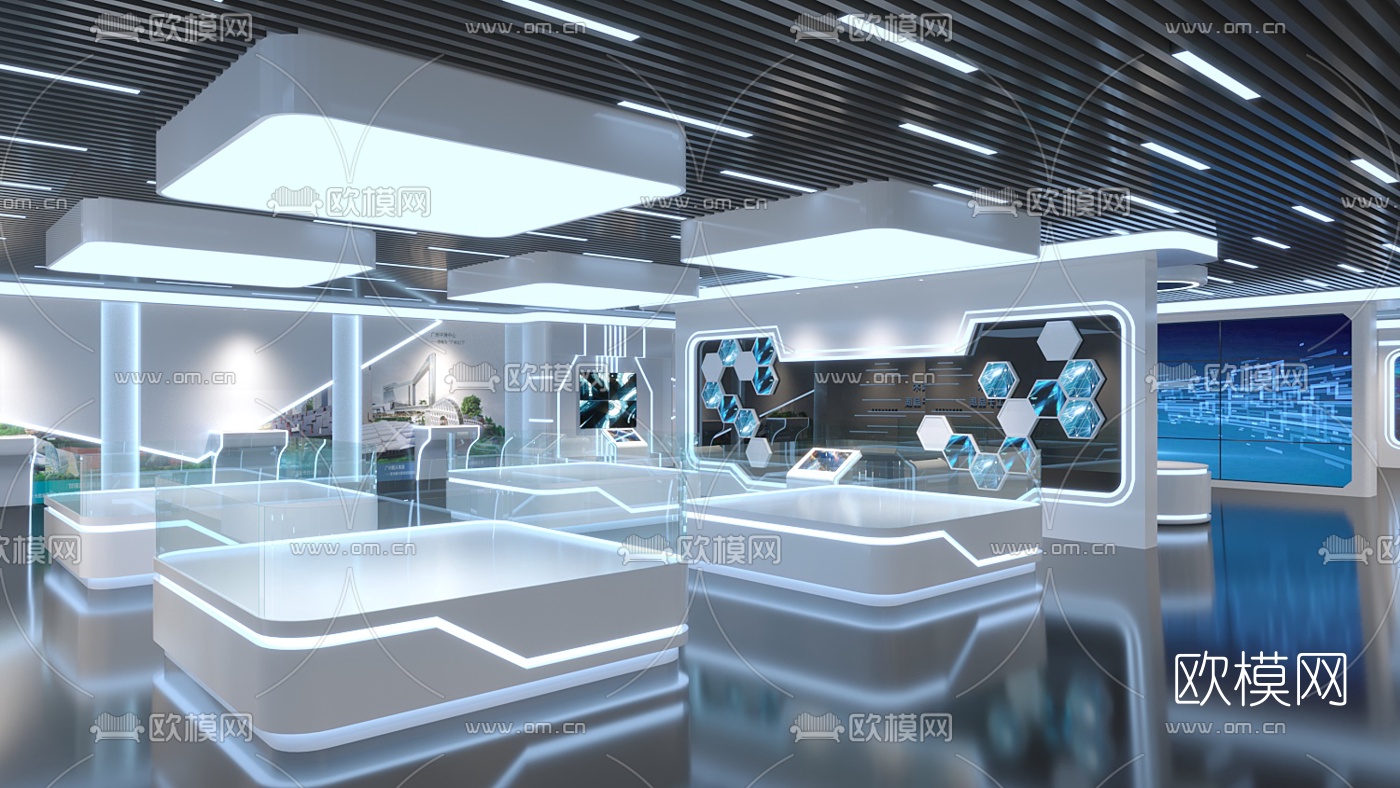 现代科技展厅3d模型
