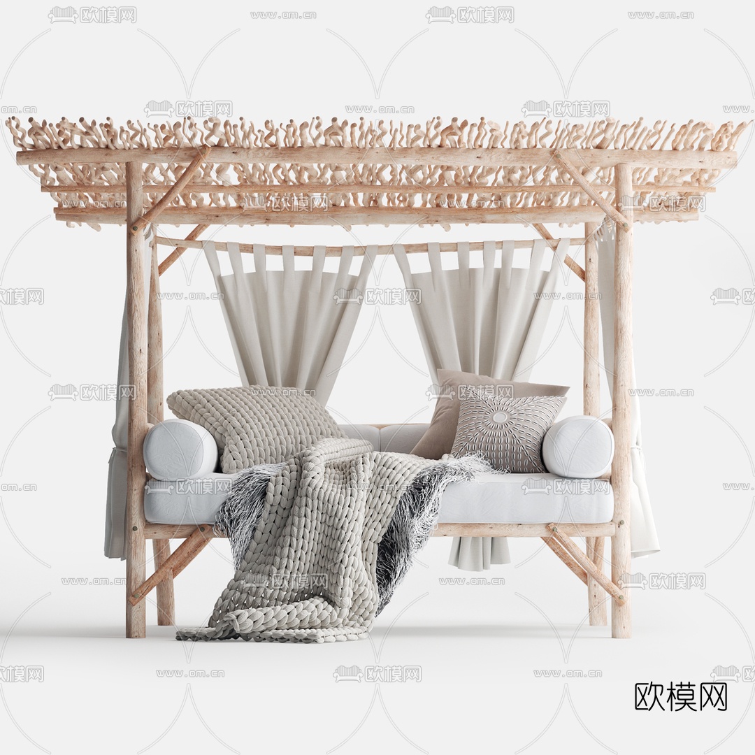 自然风户外沙发3d模型
