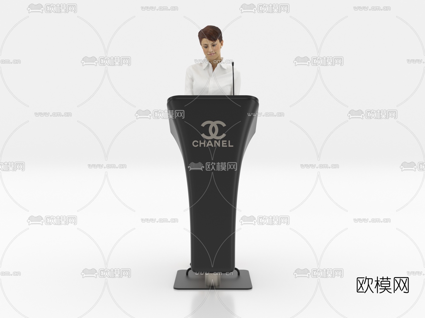 现代演讲台3d模型下载（渲染图3）