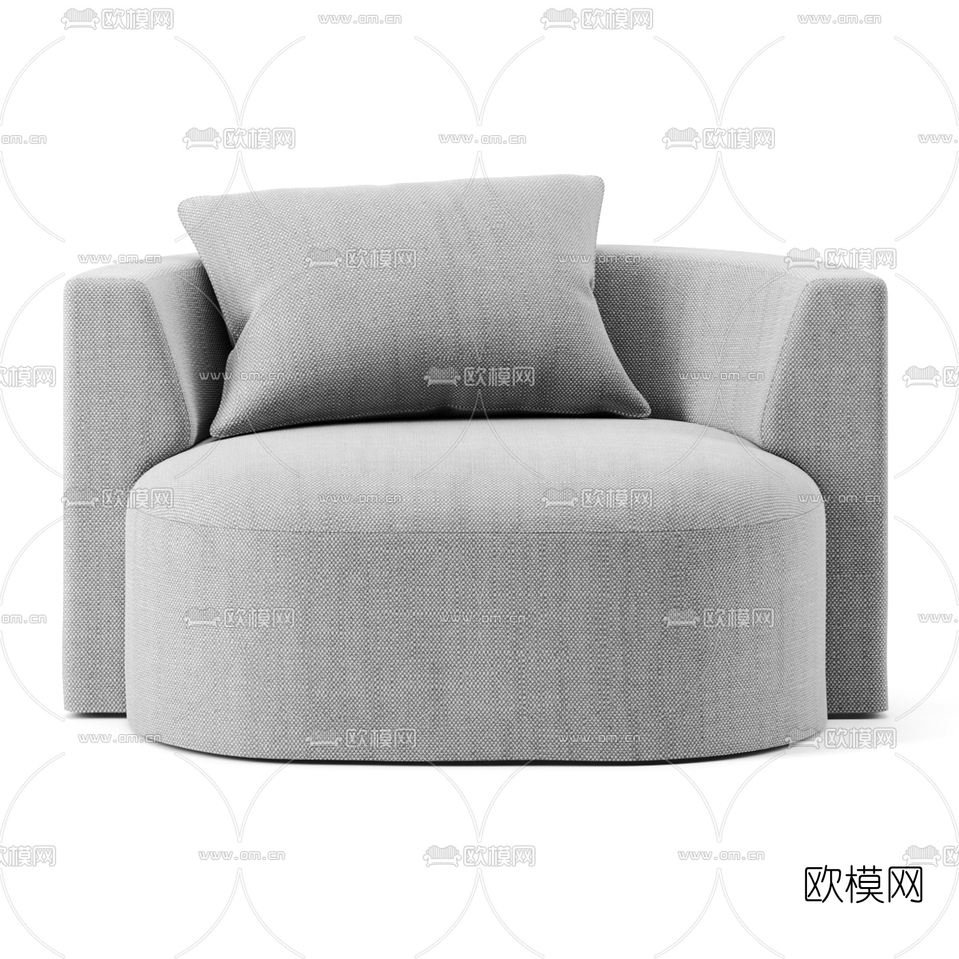 现代布艺单人沙发3d模型