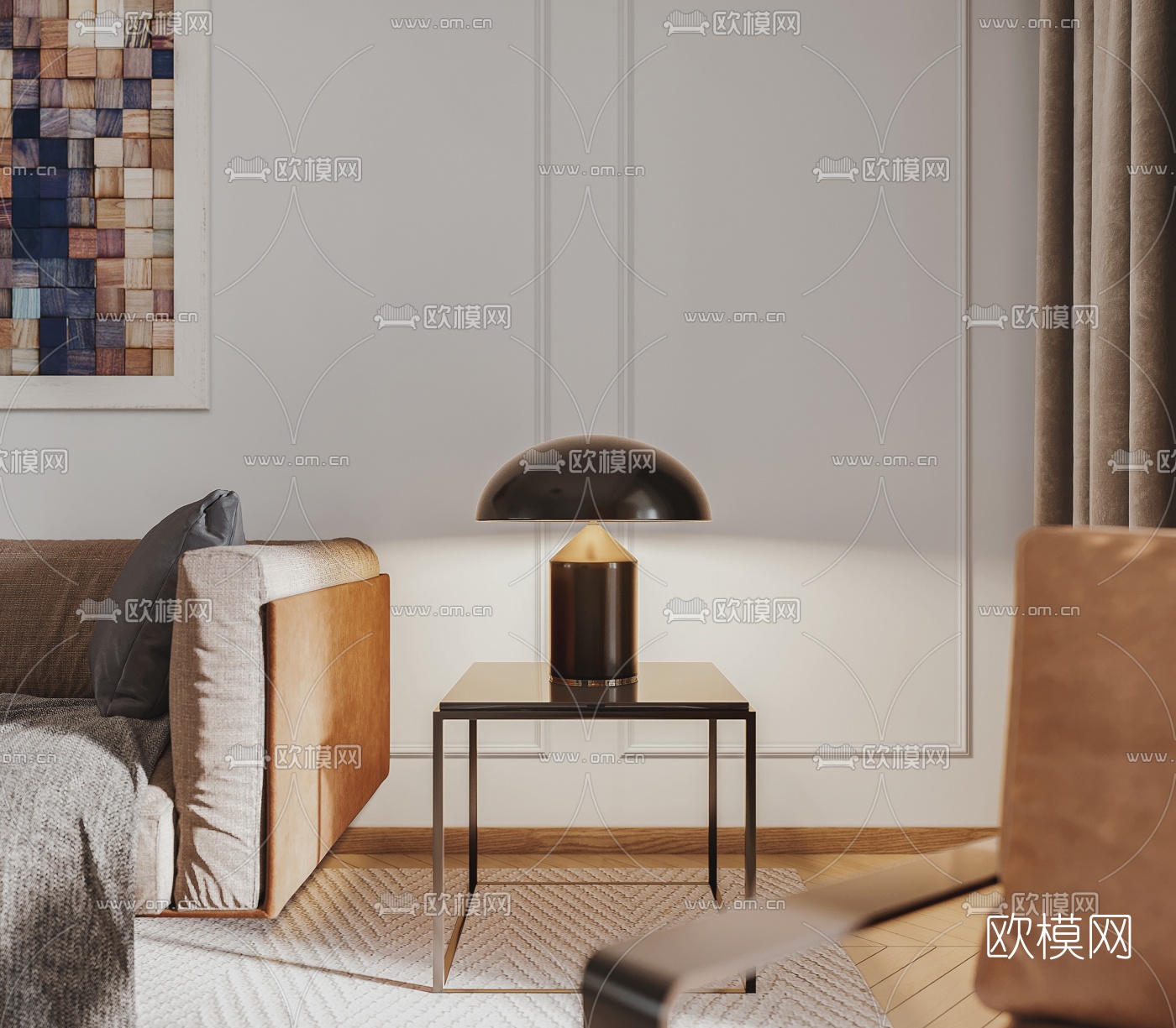 北欧简约客厅餐厅3d模型