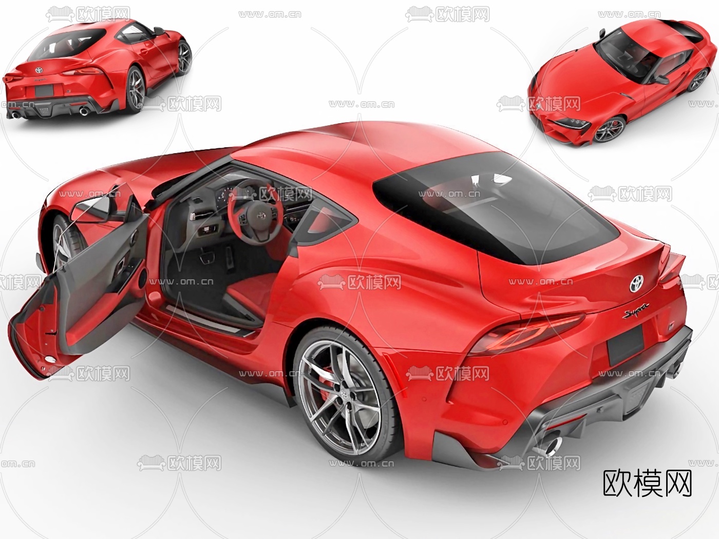 现代丰田Supra跑车3d模型