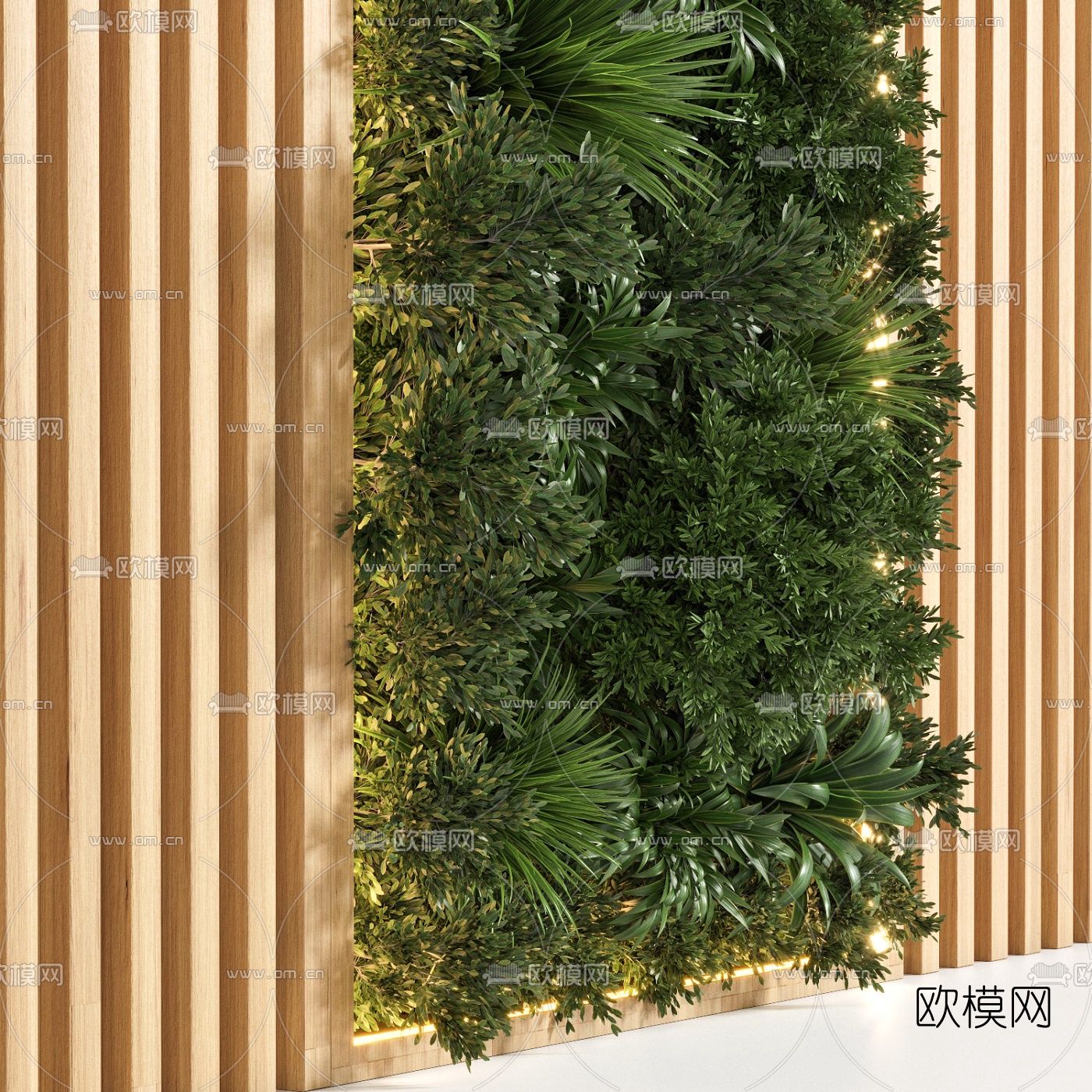 现代绿植植物墙3d模型