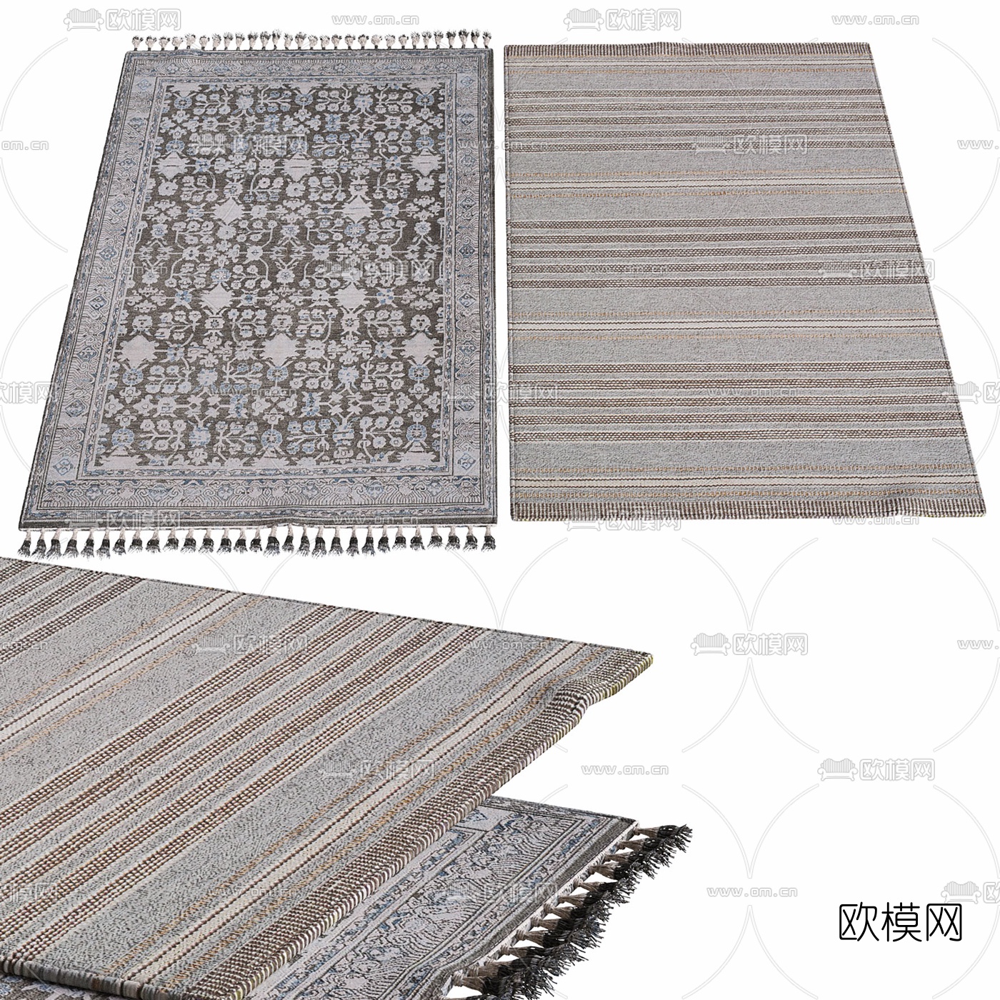 现代布艺地毯3d模型