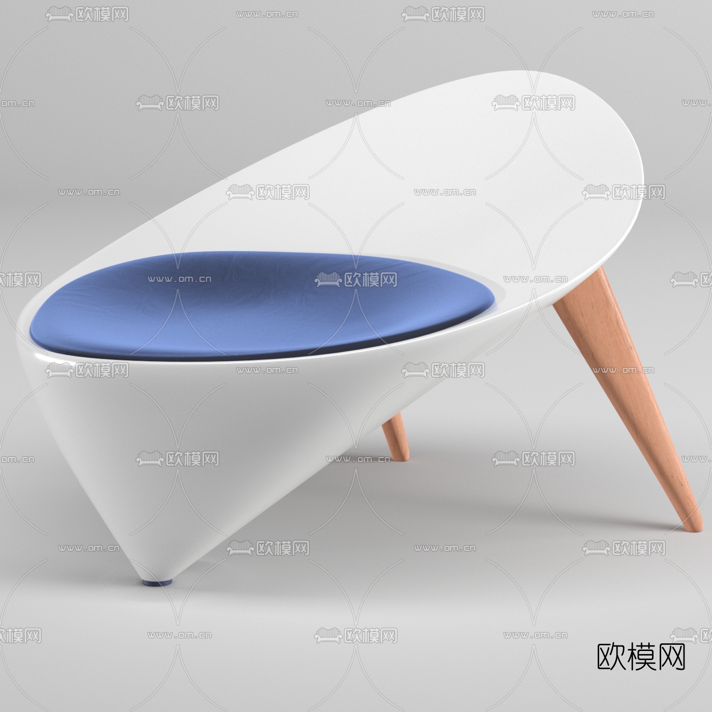 后现代简易休闲椅3d模型