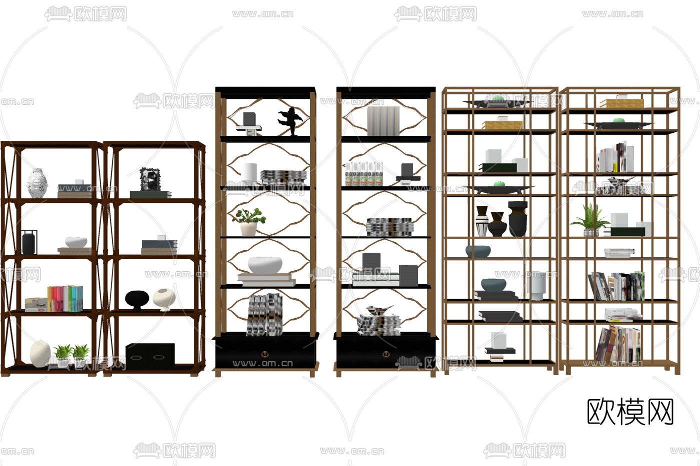 现代装饰架su模型下载
