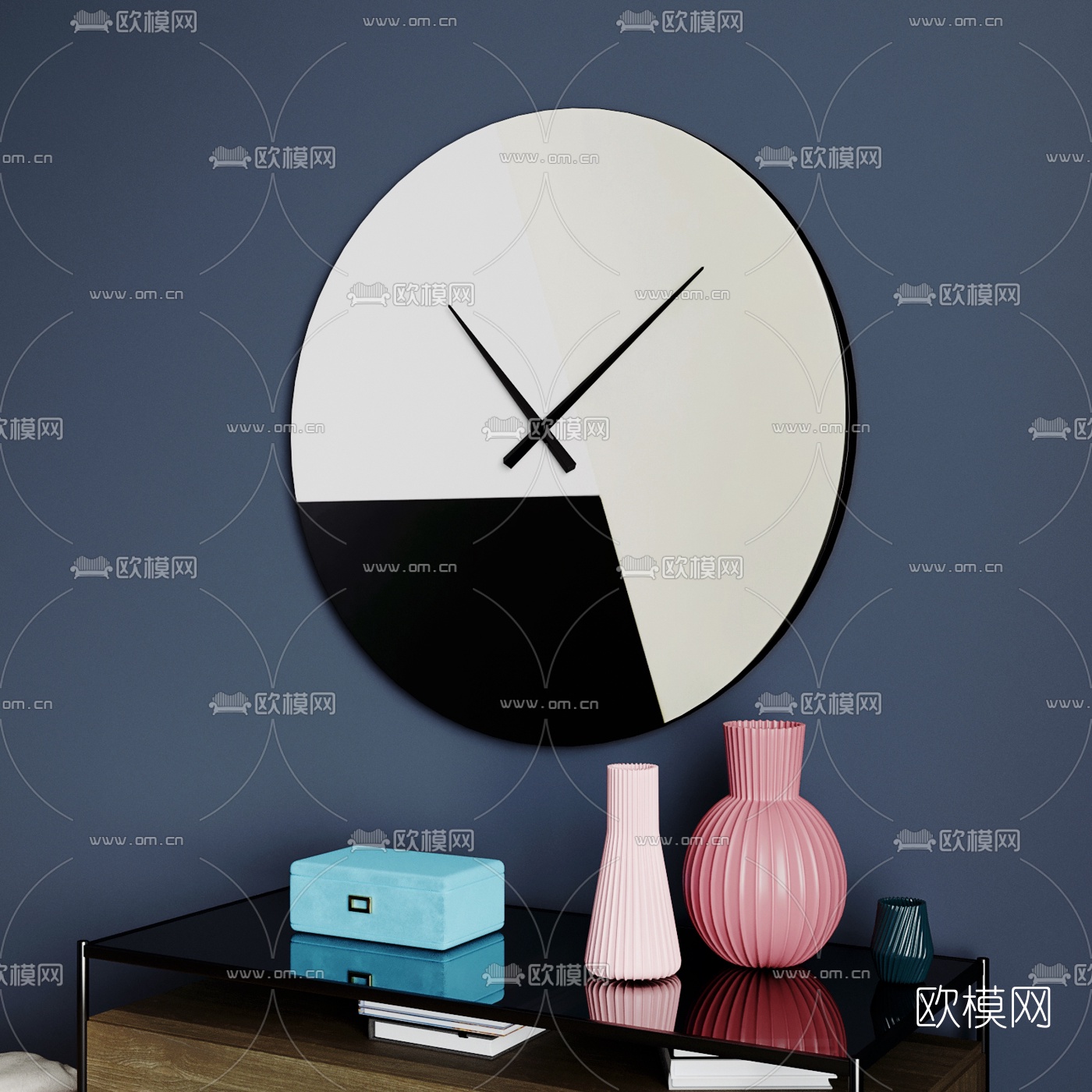 现代实木边柜3d模型