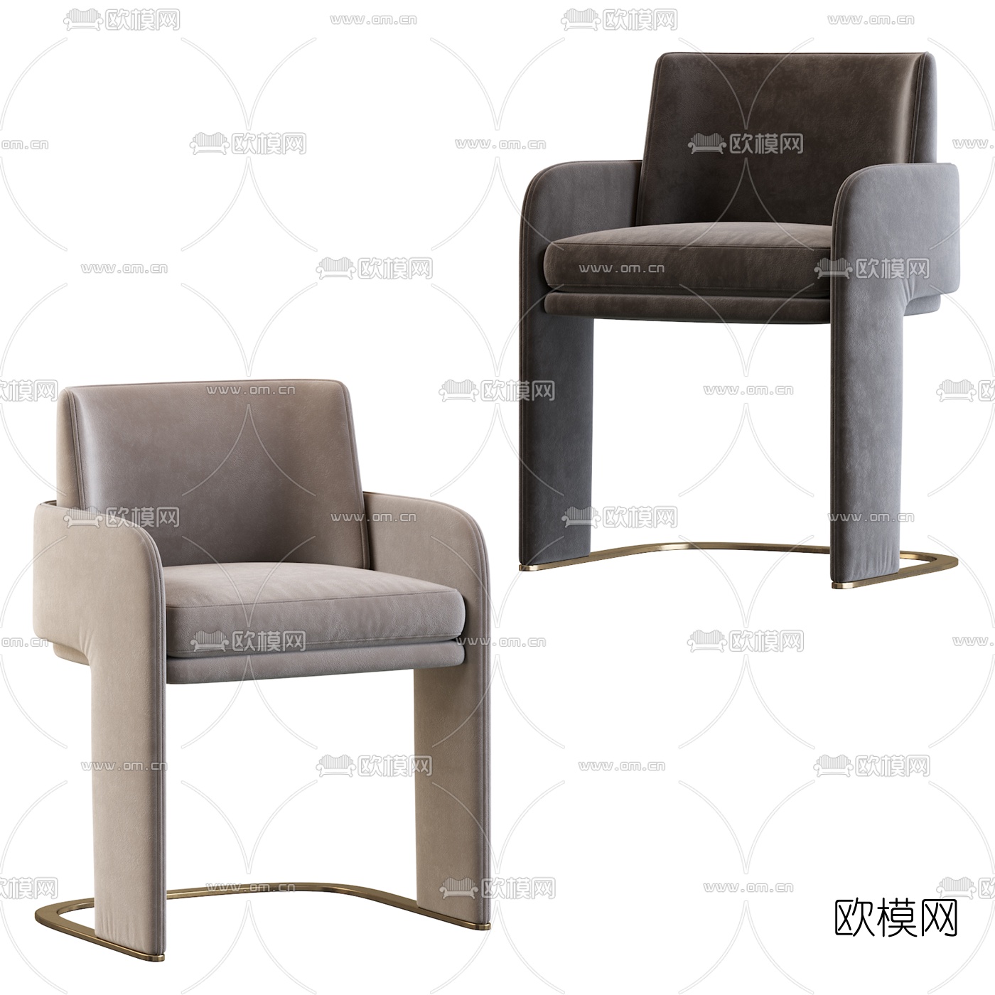 现代布艺休闲椅3d模型