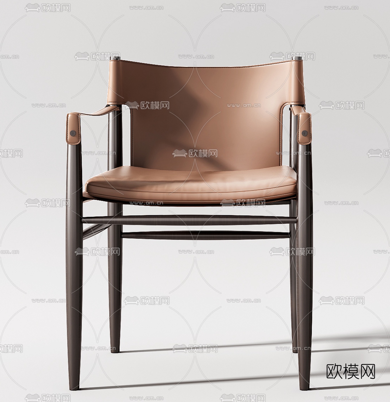 现代扶手靠背休闲椅3d模型