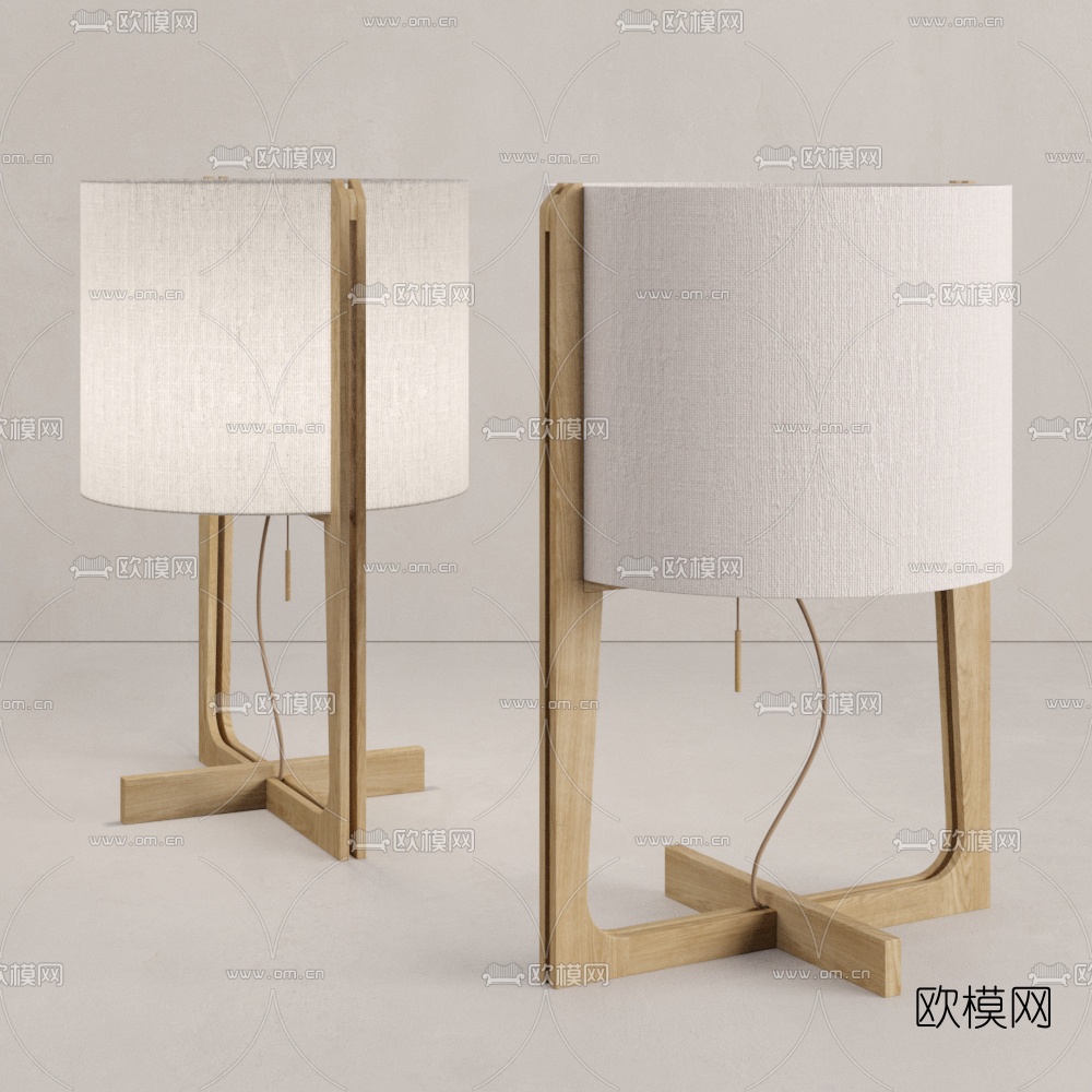 新中式台灯3d模型