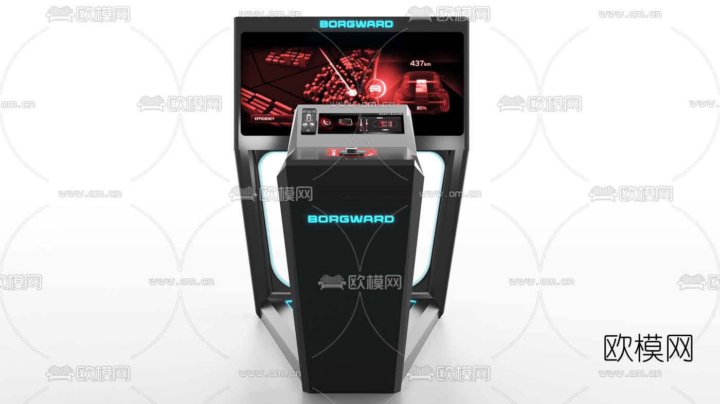 现代互动触摸屏3d模型下载（渲染图3）