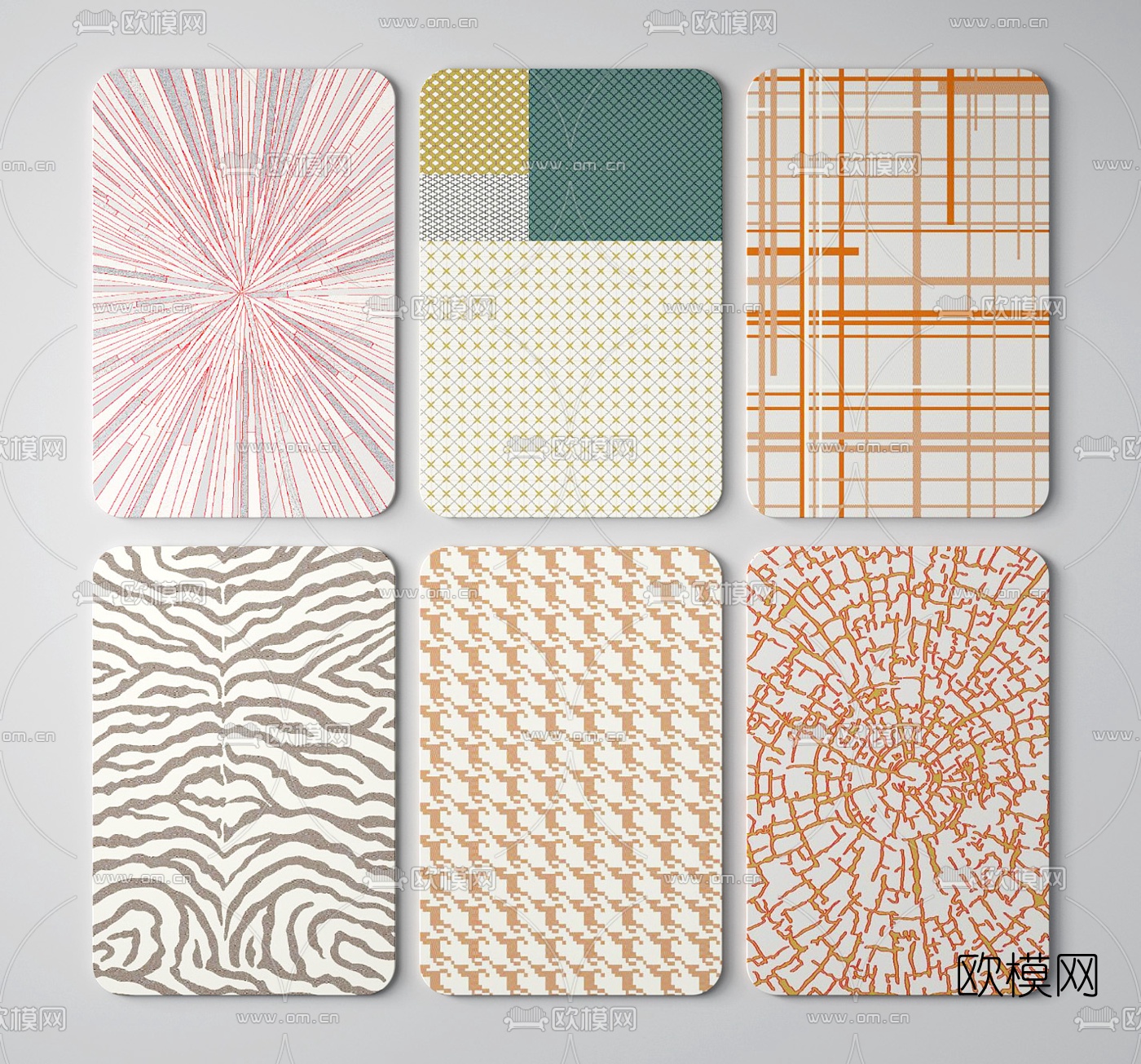 北欧布艺地毯3d模型下载