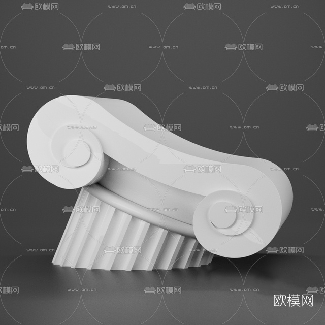 简欧大理石罗马柱免费3d模型