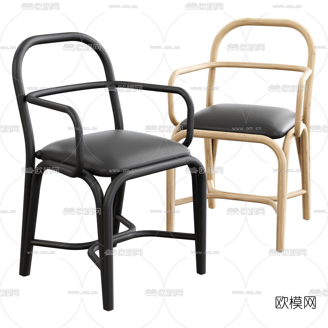 北欧休闲椅3d模型