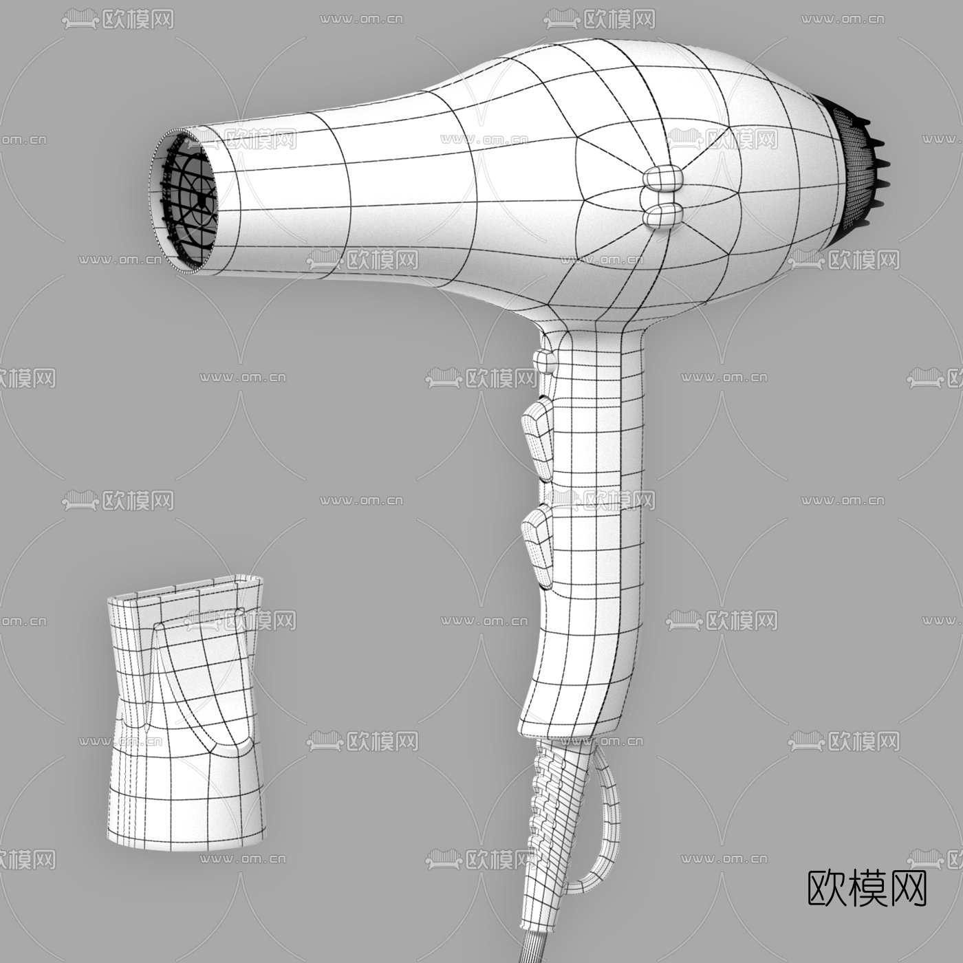 现代电吹风3d模型